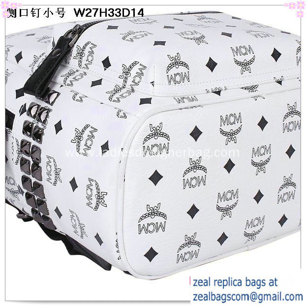 High Quality Replica Hot Sale MCM Small Stark Backpack MC2446S White - Click Image to Close